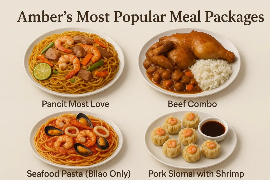 Amber’s Most Popular Meal Packages
