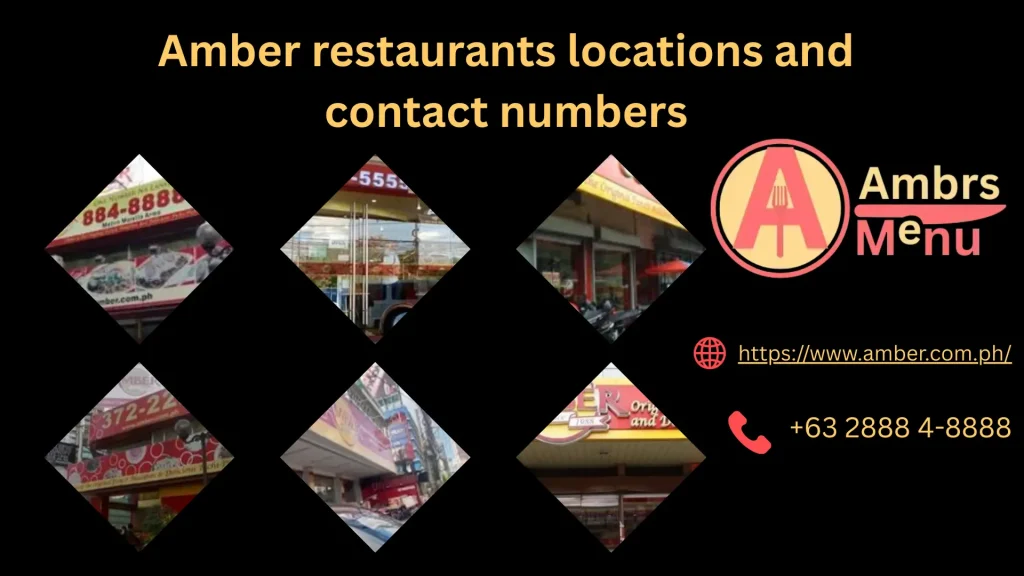 amber restaurants location with contact